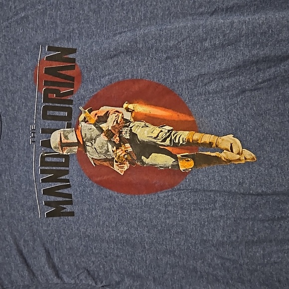 Star Wars The Mandalorian 2XL Mad Engine short sleeve blue Baby Yoda graphic tee - Picture 5 of 5